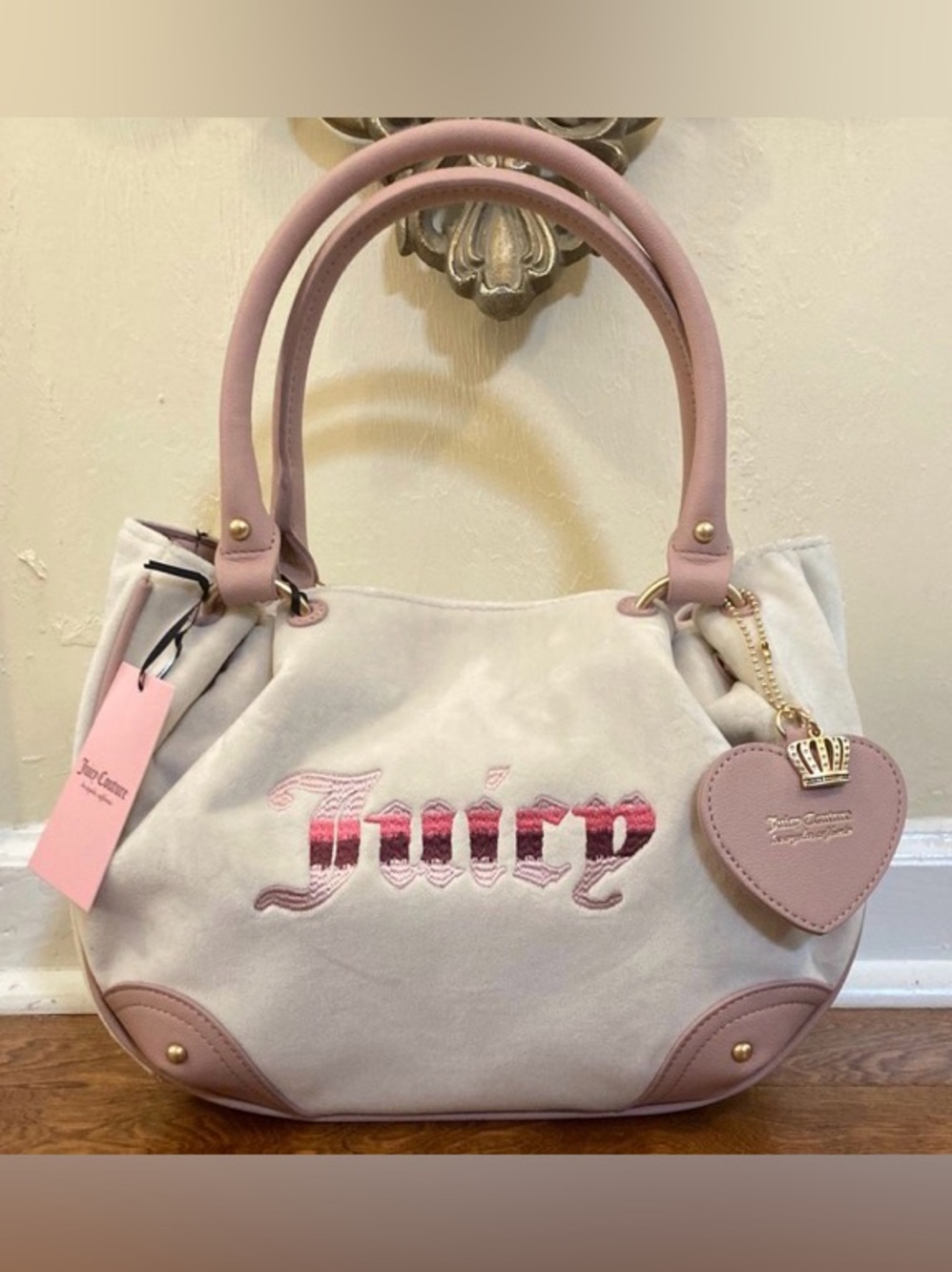 JUICY COUTURE Retro Vibes Velour Purse